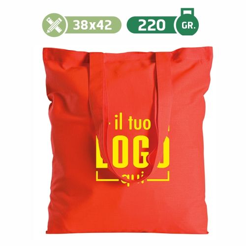 Borsa Shopping Manici Lunghi Cotone 38x42 Personalizzata Ideale come Articolo Merchandising