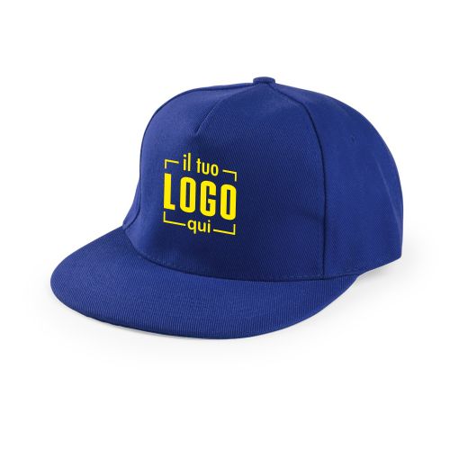 Cappellino 5 Pannelli con Visiera Piatta Cotone & Poliestere| Personalizzato