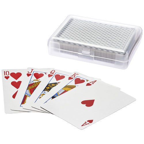 Mazzo di Carte da Gioco Poker in Custodia di Plastica Personalizzate Ideali come Gadget Promozionale-Reno