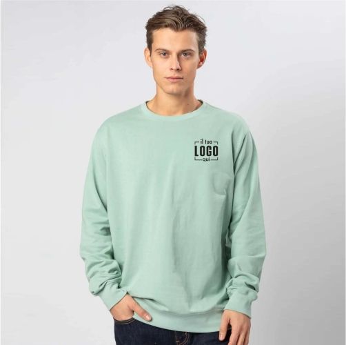 Felpa Girocollo UNISEX in Cotone e Poliestere con Colletto Rinforzato Personalizzata Ideale come Articolo Promozionale, Marketing-Wonder