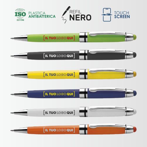 Penna a Sfera Touch con Refill Jumbo e Minuterie Cromate | Personalizzata