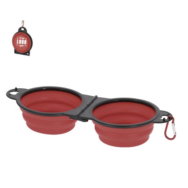 Scodella Pieghevole in Plastica Gommata Perfetta anche per Liquidi Personalizzata come Gadget per Animali- MALKING