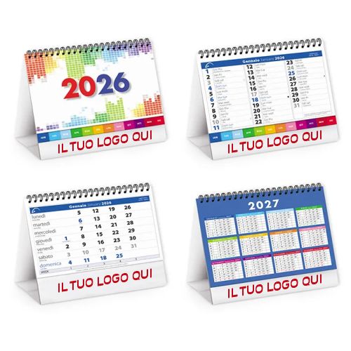 Calendarietto da Tavolo 2027 | Spiralato 13 Fogli – Personalizzabile | INDEX TABLE