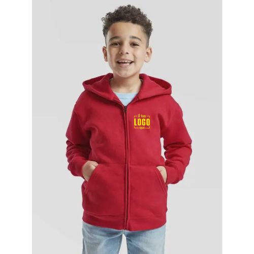 Felpa da Bambino Full Zip con Cappuccio Personalizzata Ideale come Capo Promozionale
