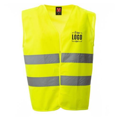 Gilet Catarifrangente ad Alta Visibilità e Qualità Personalizzato Ideale per Lavoro, Sport-REFLEX+-PAYPER