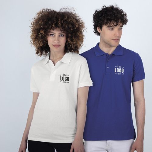 Polo Manica Corta Unisex in Cotone Piquè a 3 Bottoni Personalizzata Ideale come Articolo per Eventi Sportivi-MIAMI NK201