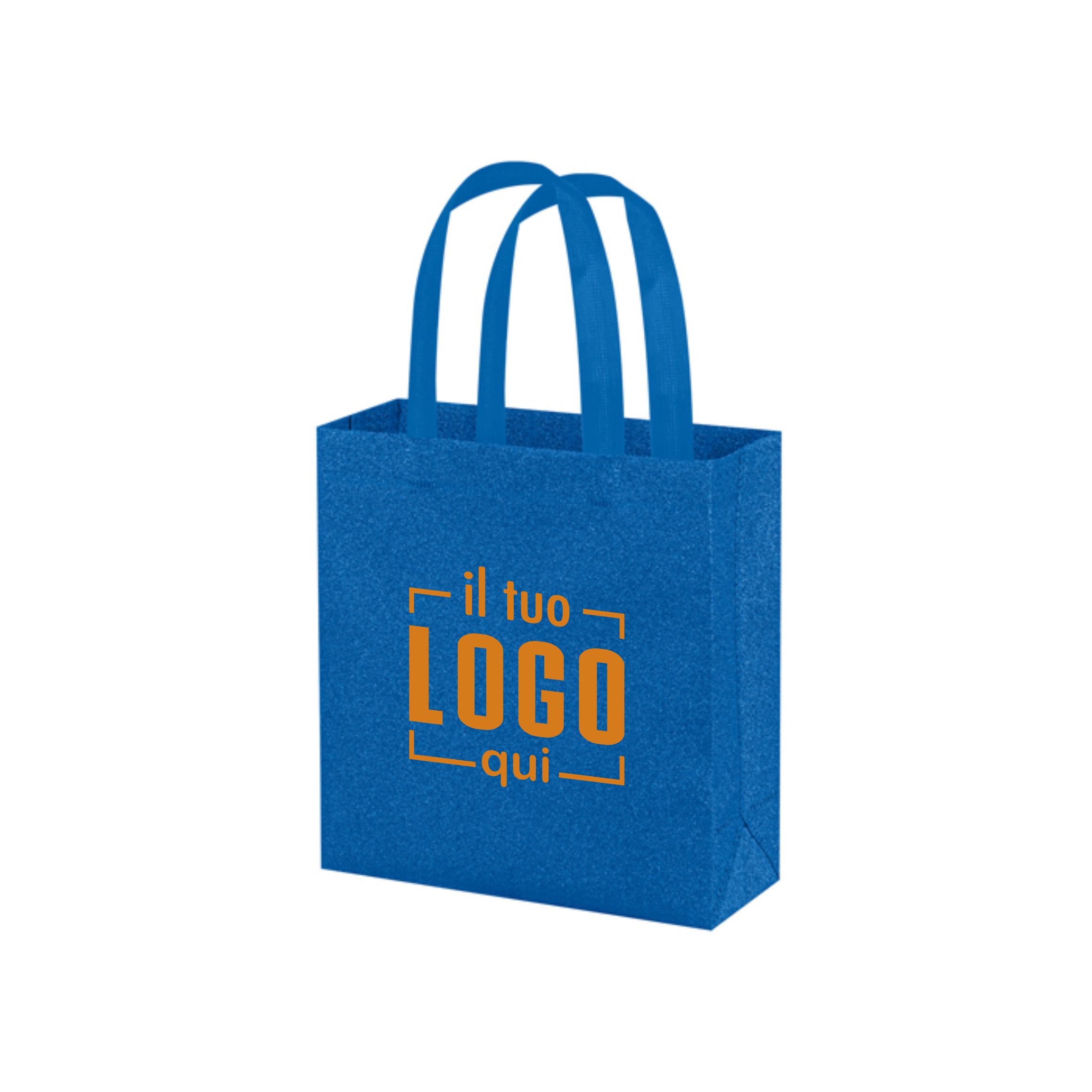 Shopper Glitterata 23x25 Riutilizzabile Personalizzata Ideale come Gadget Promozionale