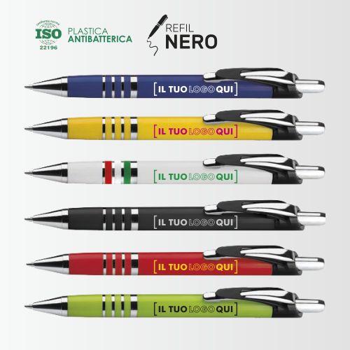 Penna a Sfera Colorata con Refill Jumbo | Personalizzata - WANDA