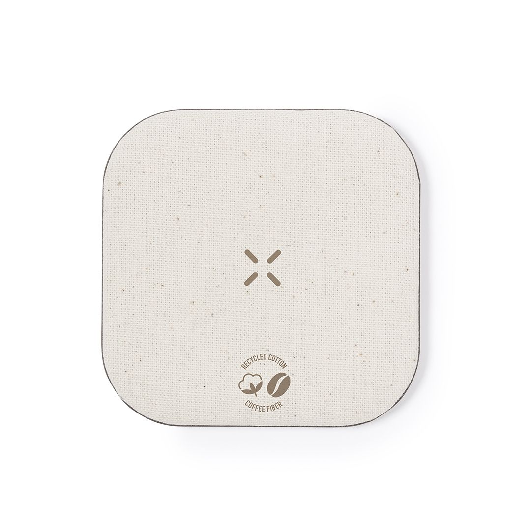 Caricatore Wireless in Fibra di CaffÃ¨ Personalizzato Ideale come Gadget Promozionale Ecosostenibile