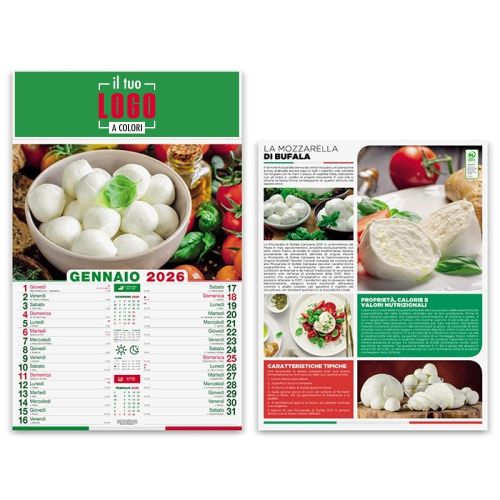 Calendario Illustrato 2026 | Mensile Personalizzabile | PRODOTTI TIPICI