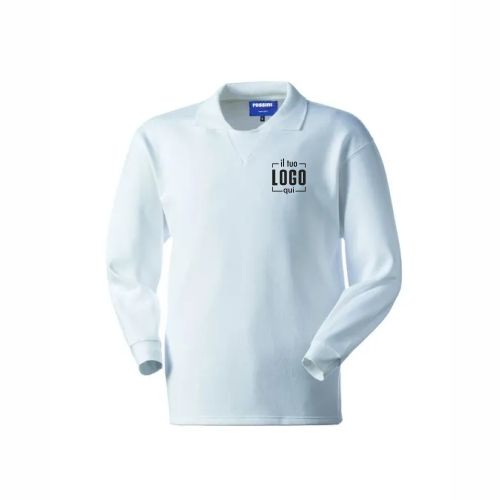 Felpa Uomo con Collo a Polo Indicata per Settore Alimentare Studiata per non Rilasciare Agenti Contaminanti Personalizzata - Rossini