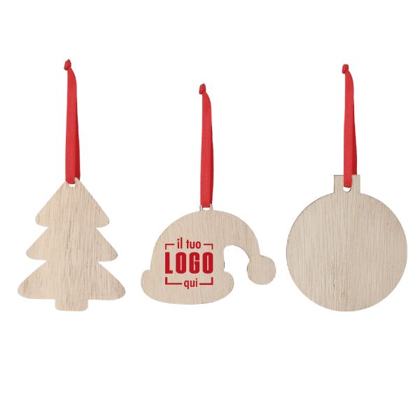 Ornamento Natalizio in Legno – Personalizzabile Sublimazione