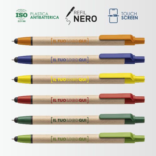 Penna Ecologica Touch Screen con Corpo in Carta | Personalizzata - STEM