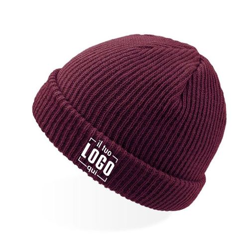 Cappello a Cuffia Acrilico con Risvolto Personalizzato