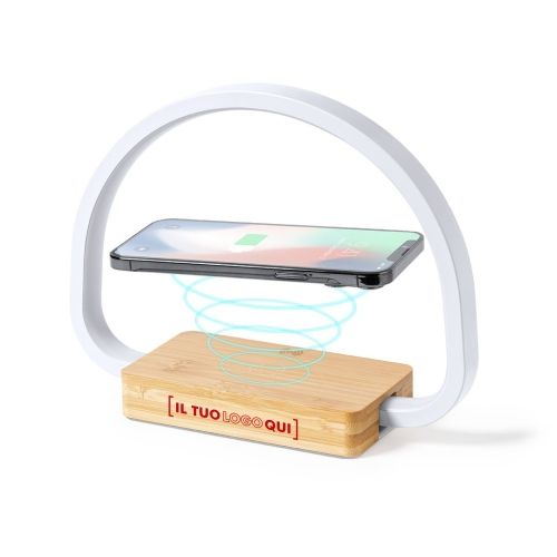 Lampada caricatore wireless dal design ecologico. PERSONALIZZABILE