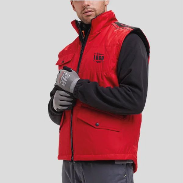 Smanicato Uomo Impermeabile e Antivento in Poliestere Personalizzato Ideale per il Tempo Libero o Lavoro