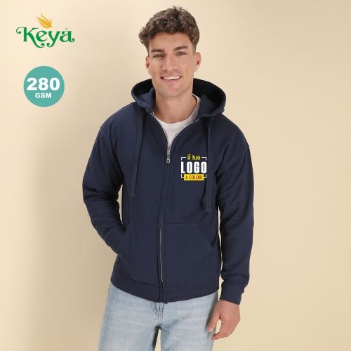 Felpa UNISEX con Cappuccio in Cotone e Poliestere Personalizzata Ideale per lo Sport-SWZ280