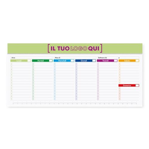 Planning da Scrivania 52 fogli | Testata Personalizzabile