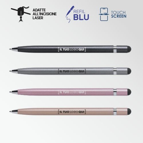 Penna a rotazione in alluminio con finitura elegante | Personalizzata