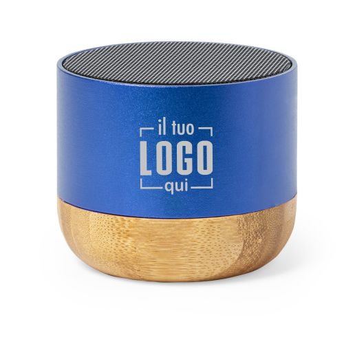 Cassa Ecologica in Bambù e Alluminio Riciclato Potenza 3W Personalizzata Ideale come Gadget Promozionale-Lops