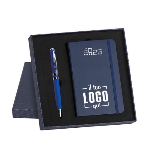 Confezione Agenda Notes Settimanale 192 Pagine con Elastico | Penna | Personalizzato
