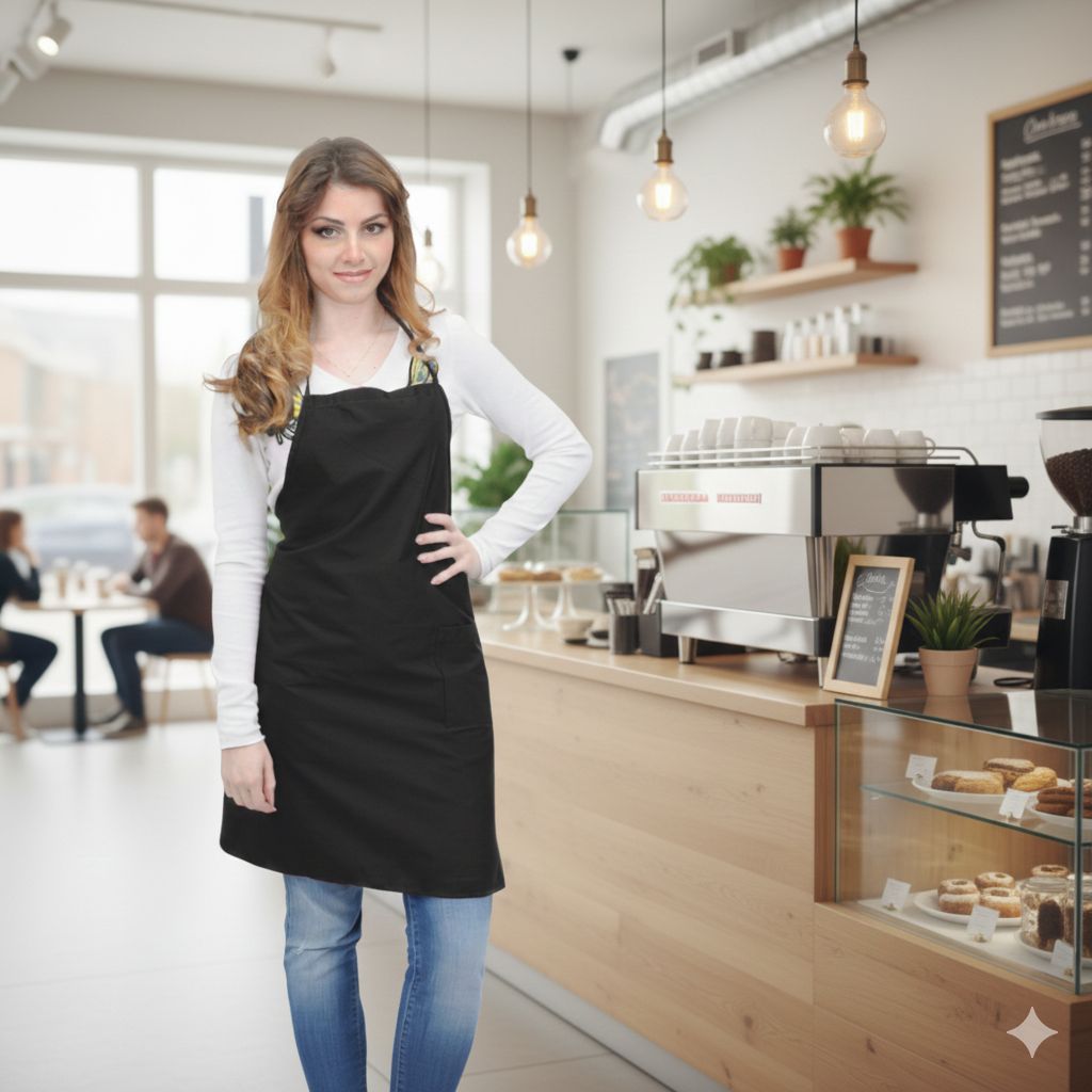 Grembiule da Lavoro Elegante & Pratico per Bar, Caffetterie e Ristoranti personalizzato