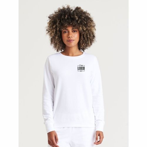 Felpa con Interno Caldo da Donna a Girocollo, Monocolore in Cotone e Poliestere  Personalizzata Perfetta come Articolo Promozionale, Idea Regalo