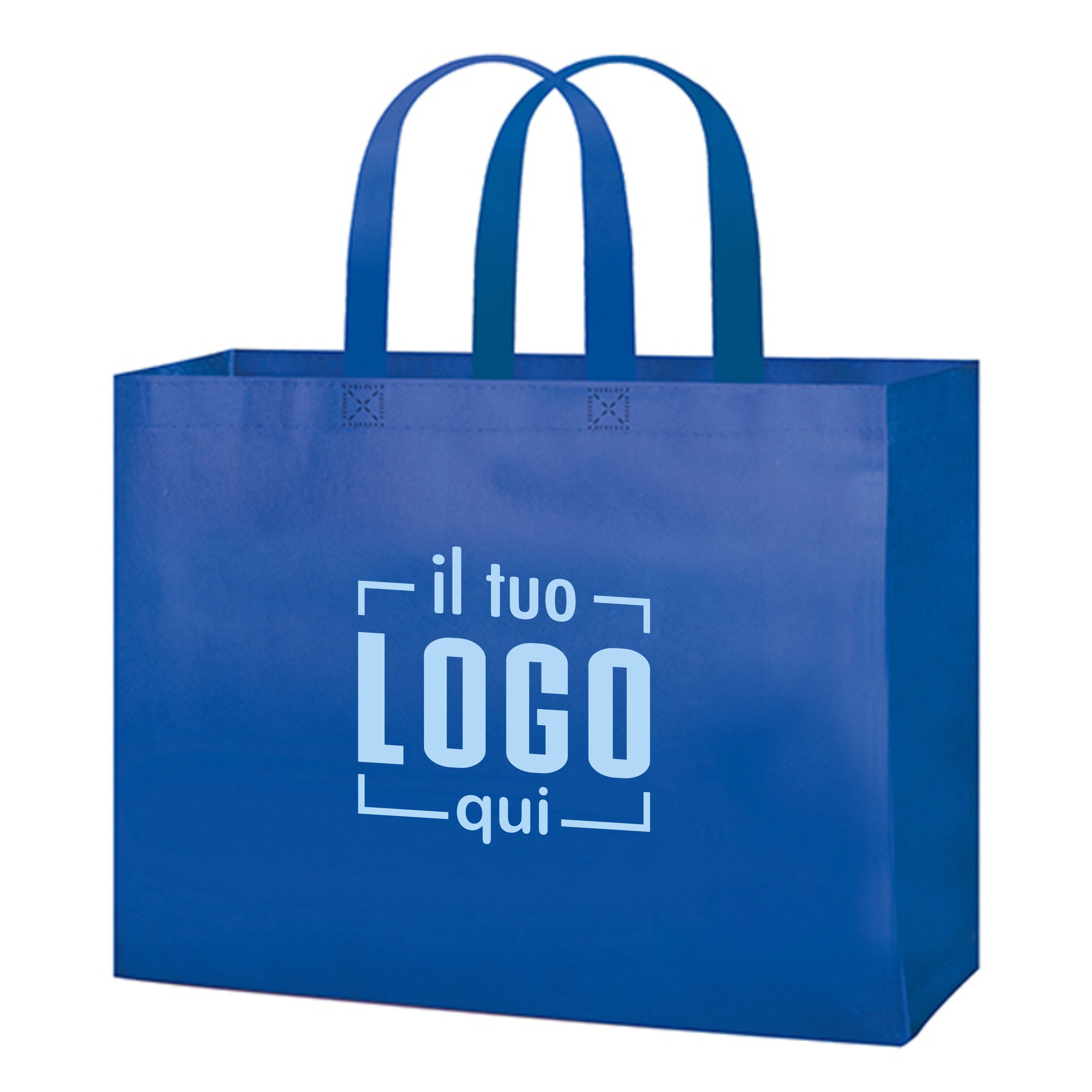 Shopper TNT Soffietto Manici Corti 42x32 Personalizzata Ideale come Gadget Merchandising