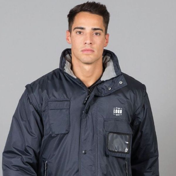 Giubbotto Uomo da Lavoro, Impermeabile, Antistrappo con Particolari Catarifrangenti Personalizzato Ideale come Articolo da Lavoro-Montecarlo