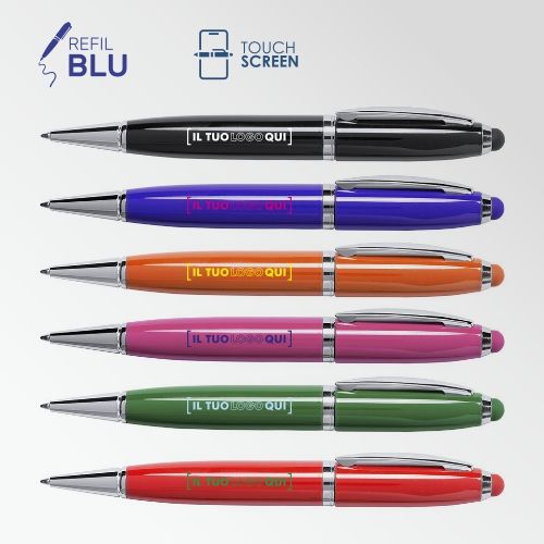 Penna tecnologica multifunzione con USB 16 GB e touch | Personalizzata