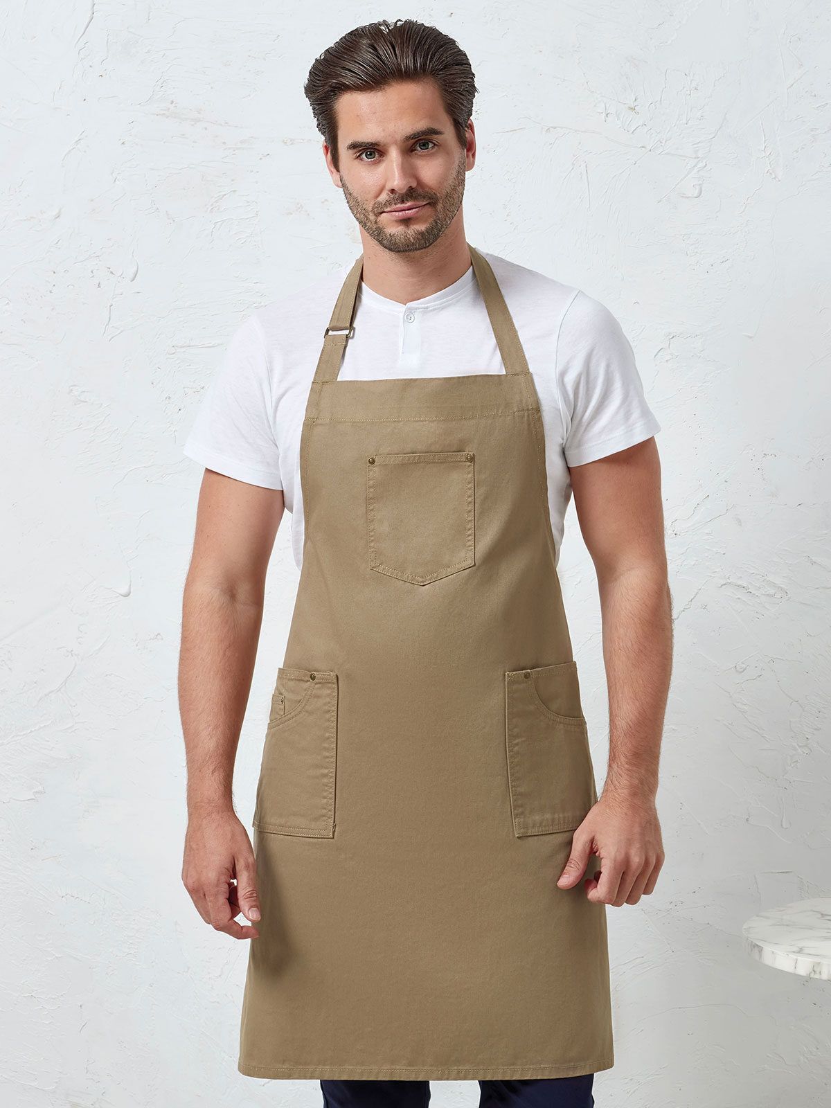 Cotton Chino Bib Apron