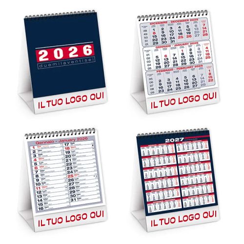 Calendarietto da Tavolo 2024 | Spiralato – 13 Fogli Personalizzabili| TALL TABLE