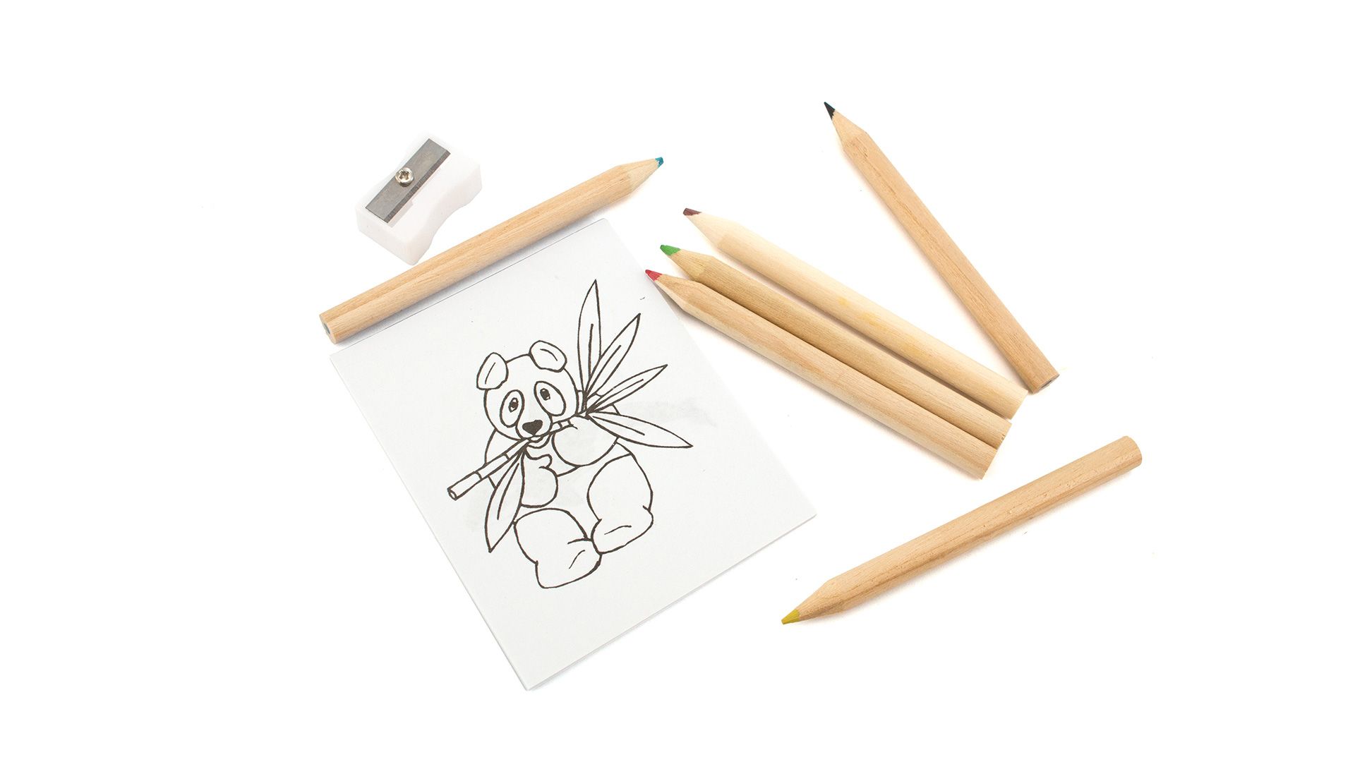 Set 8 pezzi per colorare in scatola naturale con finestra | Personalizzato