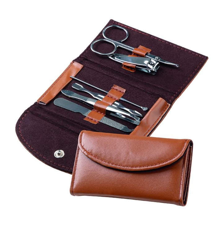 Set manicure tascabile con chiusura a bottone dim.11x7 cm chiuso modello DELICE