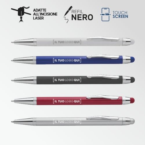 Penna Touch a Rotazione in Lacca Lucida Personalizzabile
