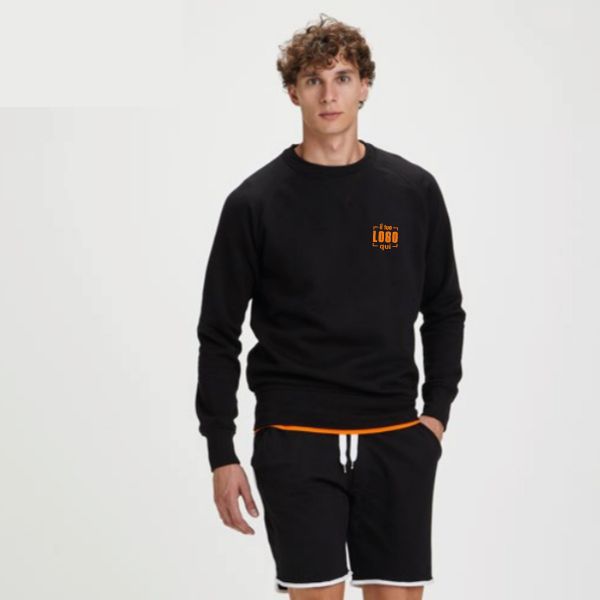 Felpa Uomo a Girocollo in Cotone con Cucitura a V sul Collo Personalizzata Perfetta come Capo Promozionale- PAYPER-MISTRAL+SUMMER