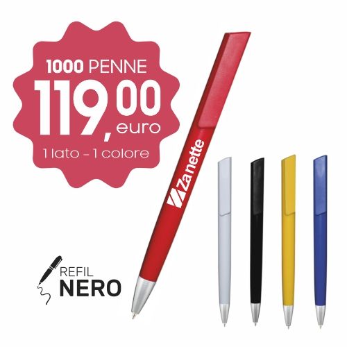 Penna a Scatto con Fusto in ABS Personalizzata Utilizzata come Articolo Promozionale per Fiere, Conferenze e Eventi -DIODATO
