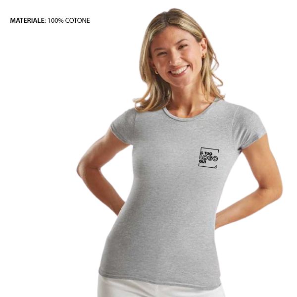 T-Shirt Donna Cotone Soffice Personalizzata - Fruit of the Loom