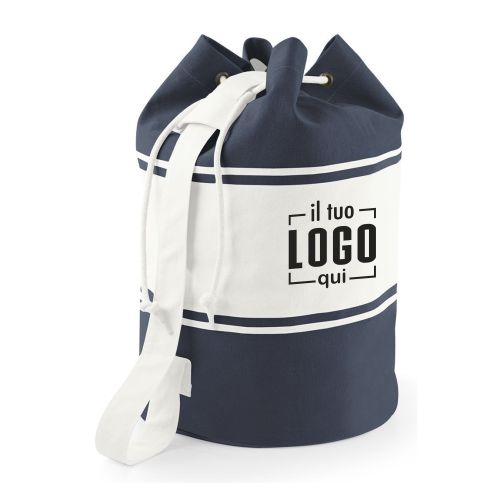 Sacca Stile Nautico con Chiusura Cordoncino 30x53 Personalizzata Perfetta come Gadget Mare-QUADRA