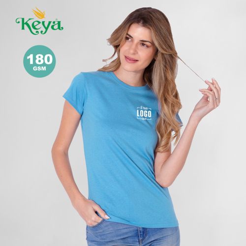 T-Shirt Donna Cotone Manica Corta Personalizzata Ideale come Articolo Promozionale Moda- WCS180 - Keya