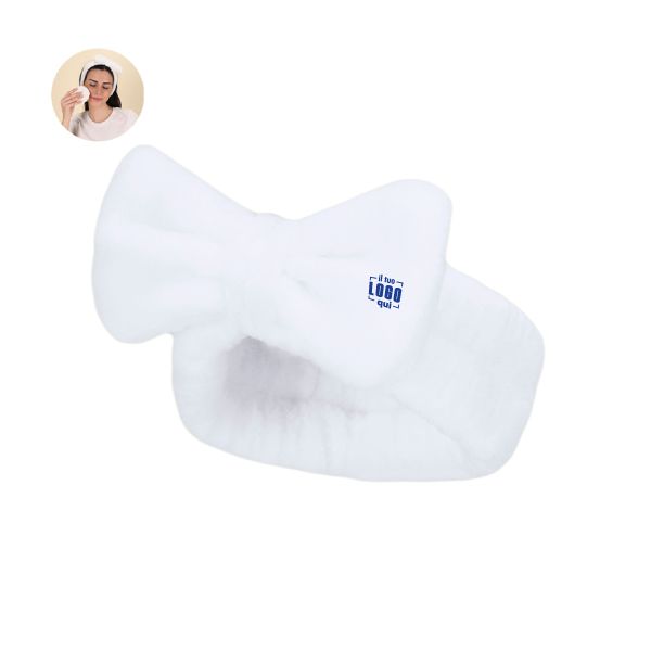 Fascia capelli con fiocco in poliestere | Accessorio beauty pratico