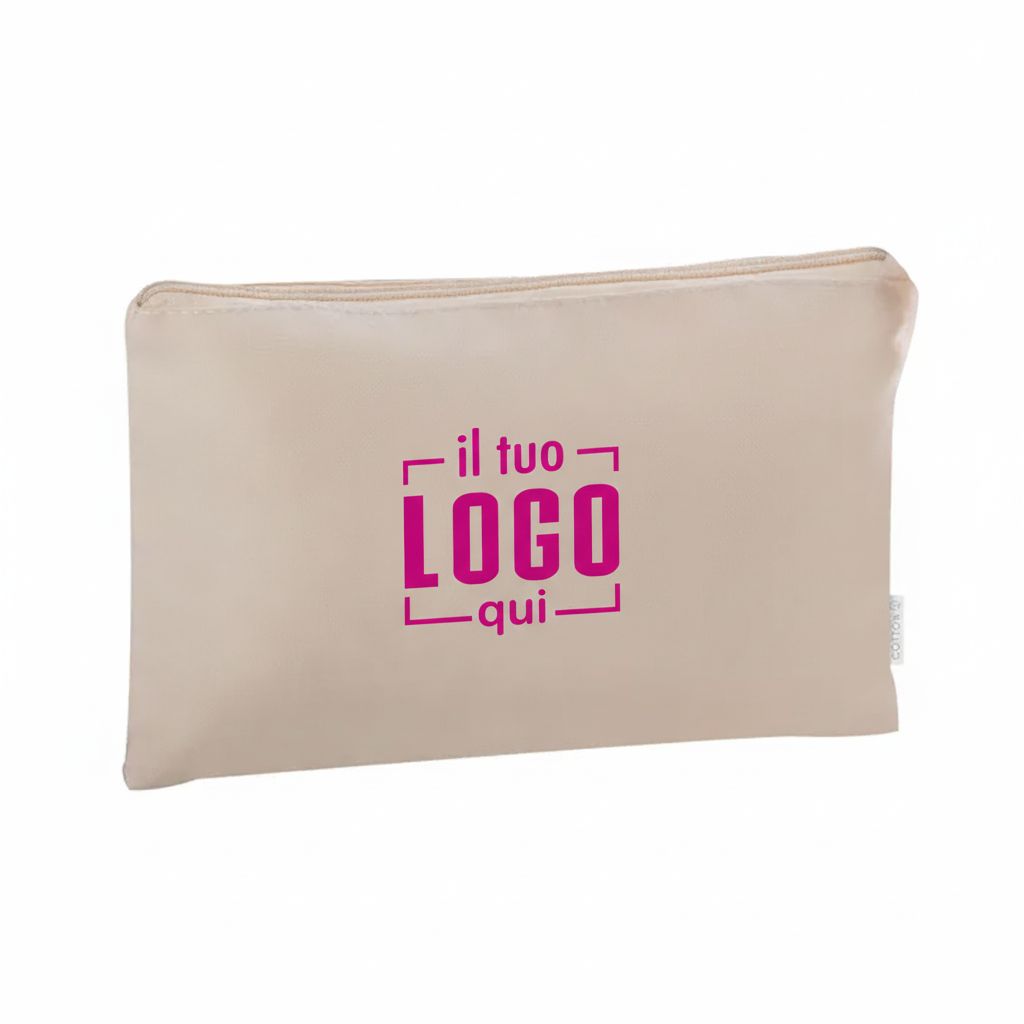 Pochette beauty case necessaire da viaggio in cotone pesante personalizzato
