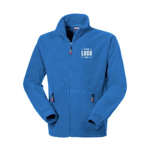 Giacca da Lavoro in Pile Massimo Confort Uomo Full Zip ed Elastico ai Polsi Personalizzata - Rossini