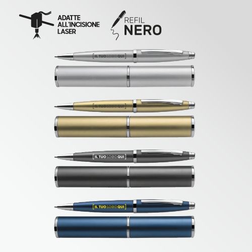 Penna a Rotazione con Custodia | Eleganza Personalizzabile | ALEXIA