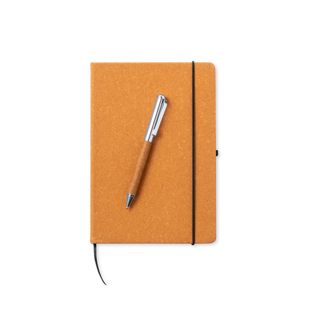 Elegante Set Block Notes e Penna in Pelle Personalizzato Ideale come Idea Regalo per Eventi