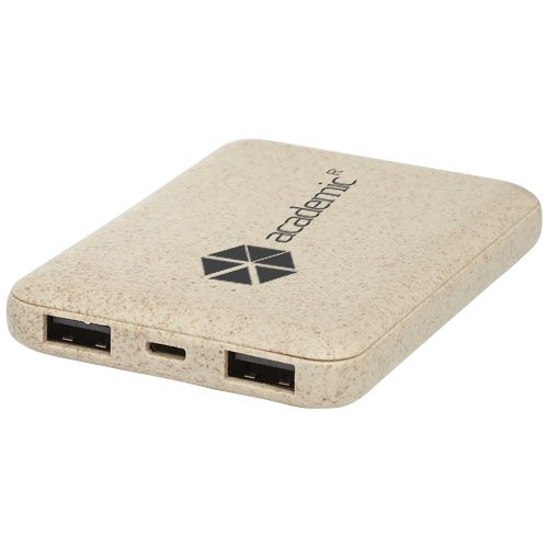 Power bank Asama da 5000 mAh realizzata con paglia di grano