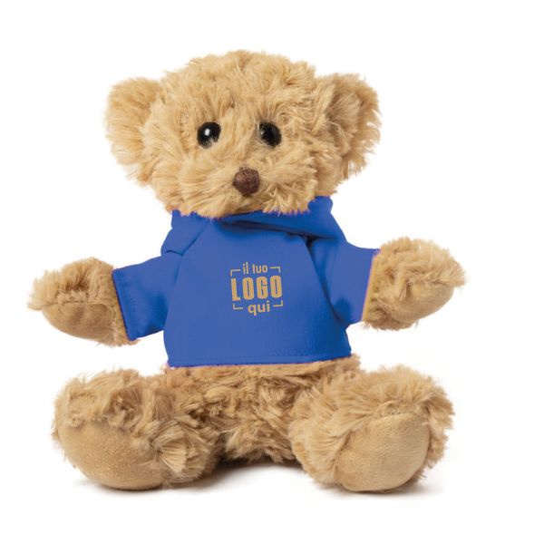 Orsacchiotto 16x16 cm in Poliestere con Magliettina Personalizzabile Perfetto come Omaggio per Eventi-Loony