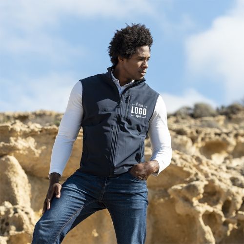 Gilet Impermeabile in Soft Shell e RPET con Cerniera Full Zip Personalizzato Ideale da Lavoro e Tempo Libero-JANDRO