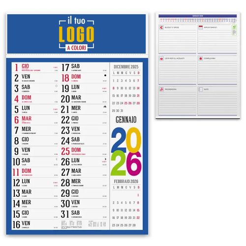 Calendario Olandese 2026 | Mensile colorato e Personalizzabile | SWEDISH