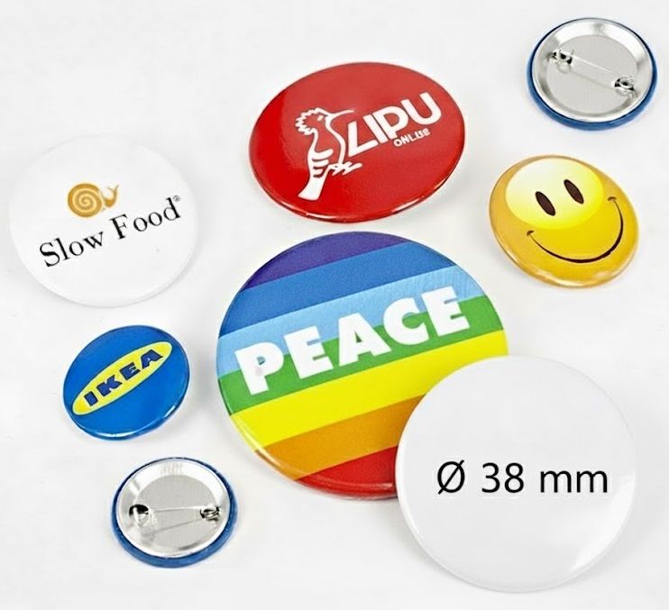 Spille personalizzate full color Ø 38 mm